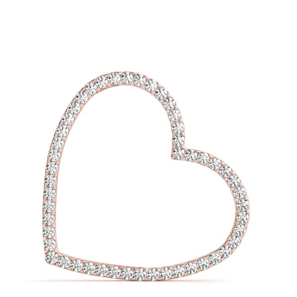 Heart Pendant (1/2 ct. tw.), On hand view in rose gold