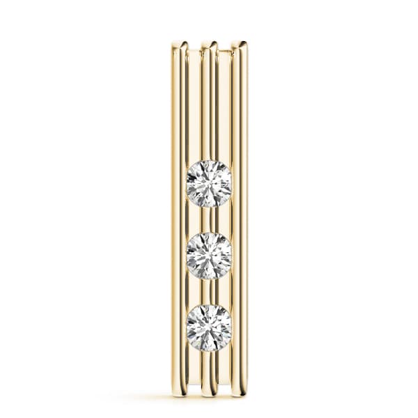 3 Stone Pendant (1/2 ct. tw.), On hand view in yellow gold