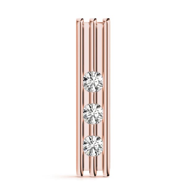 3 Stone Pendant (1/4 ct. tw.), On hand view in rose gold