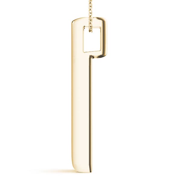 3 Stone Pendant (1/2 ct. tw.), Side view in yellow gold