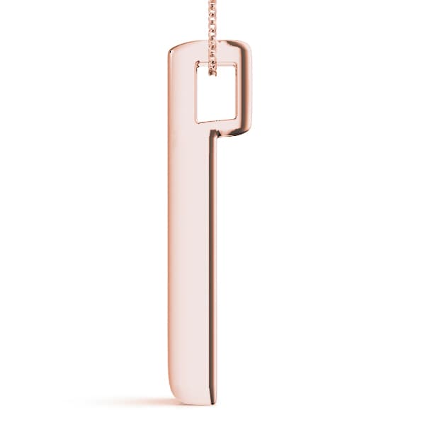 3 Stone Pendant (1/4 ct. tw.), Side view in rose gold