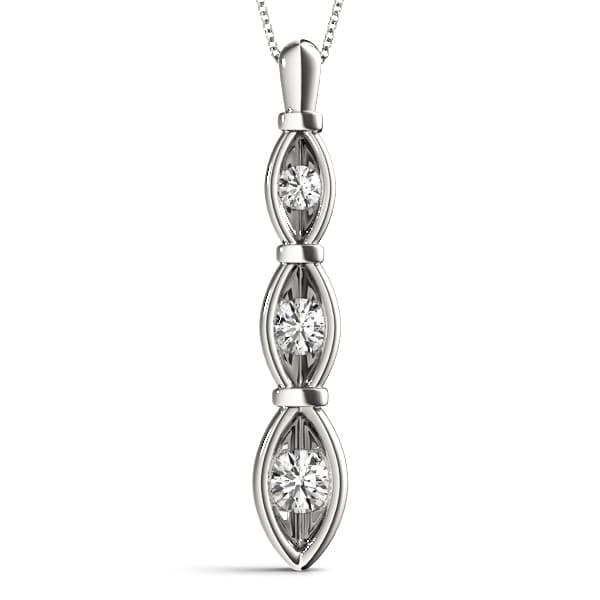 Pendants 3 Stone — 1/2 CT — View 1