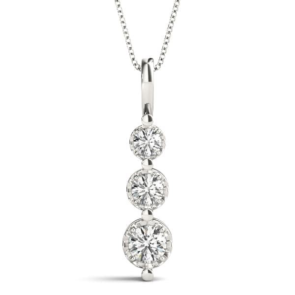 Pendants 3 Stone — 1/2 CT — View 1