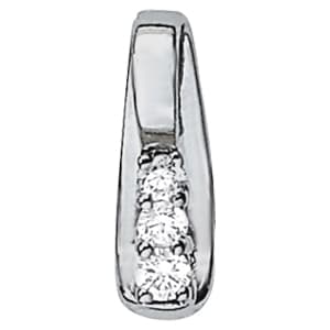 Pendants 3 Stone — White Gold