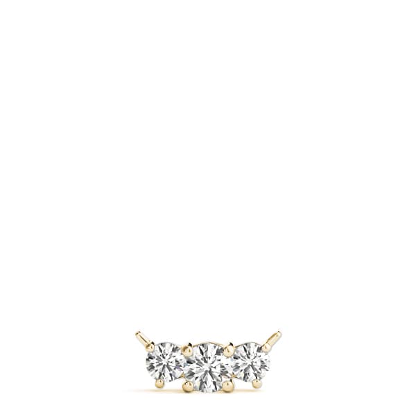 3-Stone Pendant (1/4 ct. tw.), On hand view in yellow gold