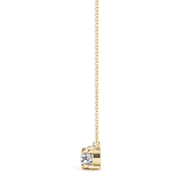 3-Stone Pendant (1/4 ct. tw.), Side view in yellow gold