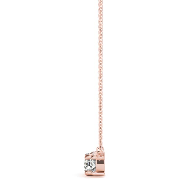 3-Stone Pendant (1/2 ct. tw.), Side view in rose gold