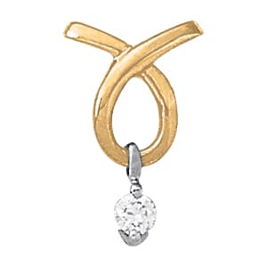 Solitaire Pendant — White Gold