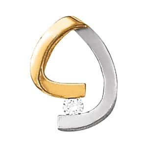 Solitaire Pendant — White Gold