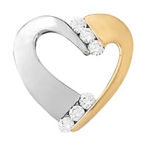 Heart Pendant — White Gold