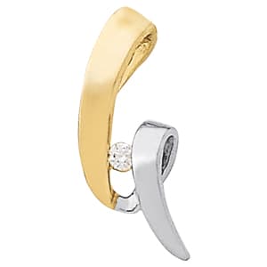 Solitaire Pendant — White Gold