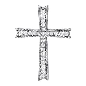 Cross Pendant — White Gold