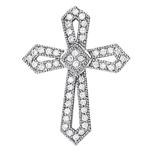 Cross Pendant — White Gold
