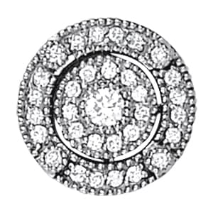Solitaire Halo Studs — White Gold