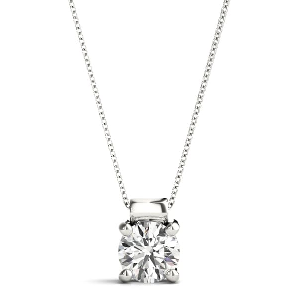 Round Solitaire Pendant — 1/2 CT — View 1