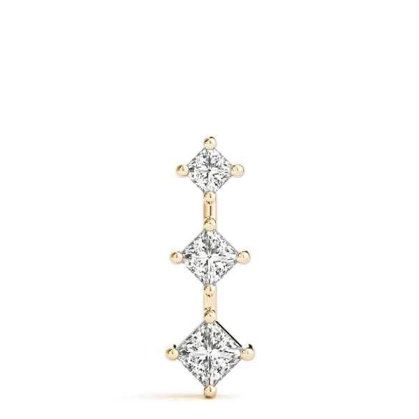 3 Stone Pendant (0.52 ct. tw.), On hand view in yellow gold