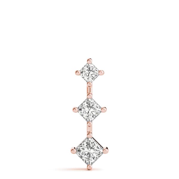 3 Stone Pendant (0.31 ct. tw.), On hand view in rose gold