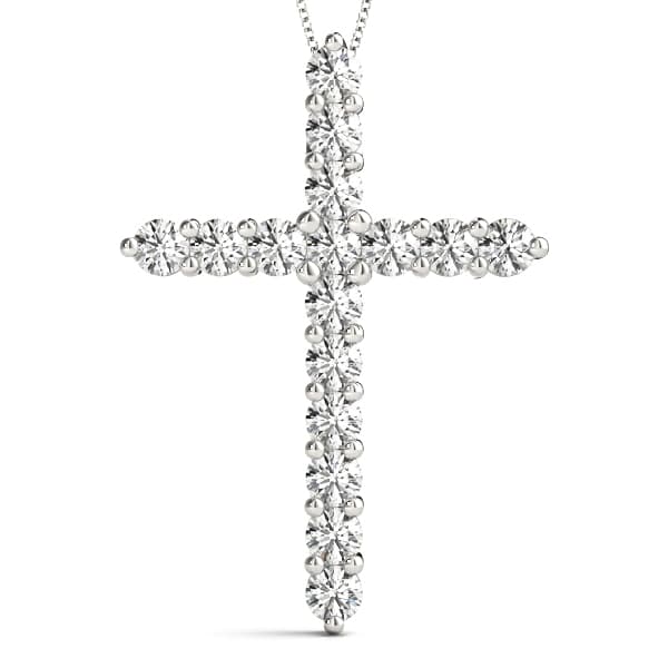 Prong Set Cross Pendants — 1 1/2 CT — View 1