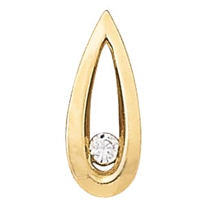Pendants Solitaires — White Gold