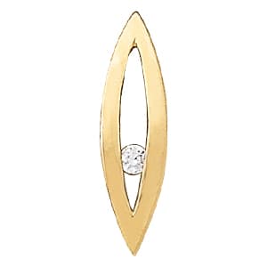 Solitaire Pendant — White Gold