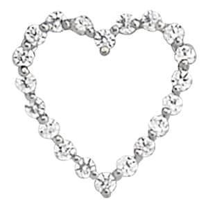 Pendants Heart — White Gold