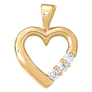 Pendants Heart — White Gold
