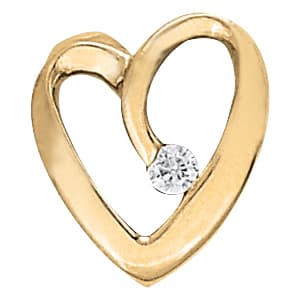 Pendants Heart — White Gold