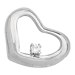 Pendants Heart — White Gold