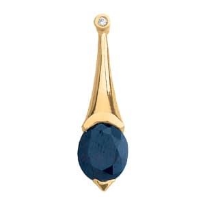 Pendants Color Oval — White Gold