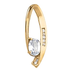 Pendants Solitaires — White Gold