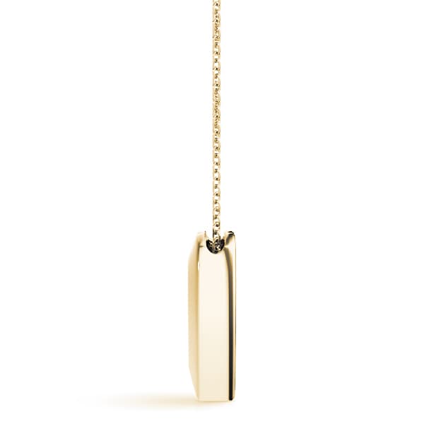 Heart Solitaire Pendants (1/2 ct. tw.), Side view in yellow gold