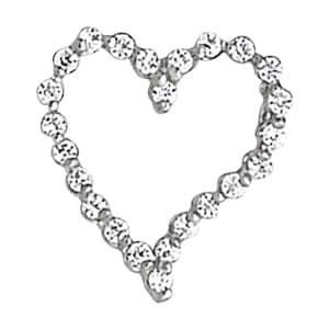 Pendants Heart — White Gold
