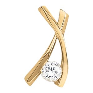 Pendants Solitaires — White Gold