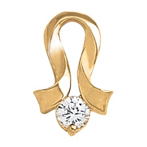 Pendants Solitaires — White Gold