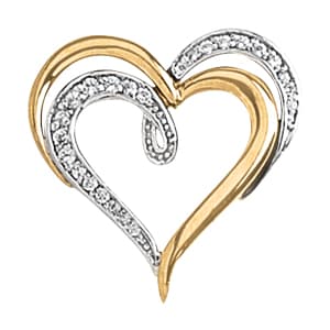 Pendants Heart — White Gold