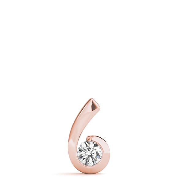 Solitaire Pendant (1/4 ct. tw.), On hand view in rose gold