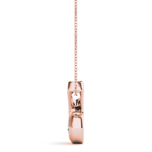 Solitaire Pendant (1/4 ct. tw.), Side view in rose gold
