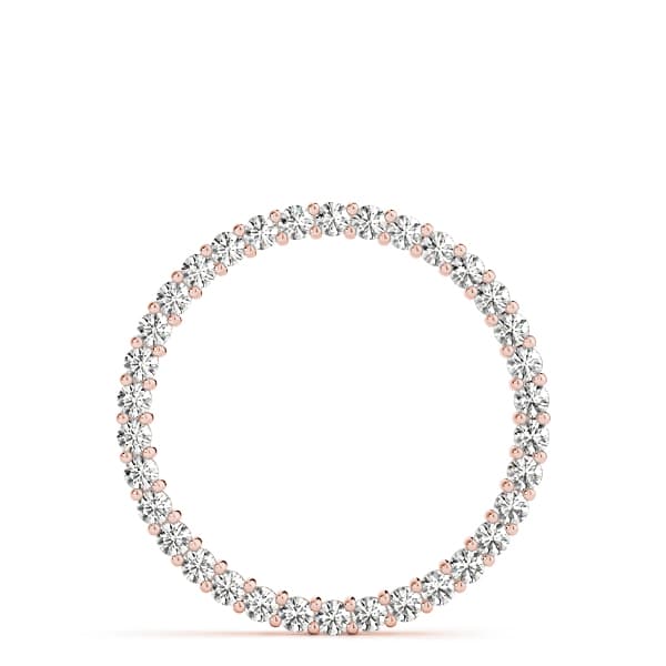 Circle Shaped Pendant (2.97 ct. tw.), On hand view in rose gold