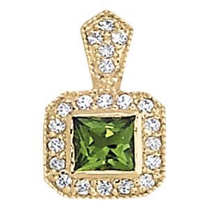 Pendants Color Cushion — White Gold