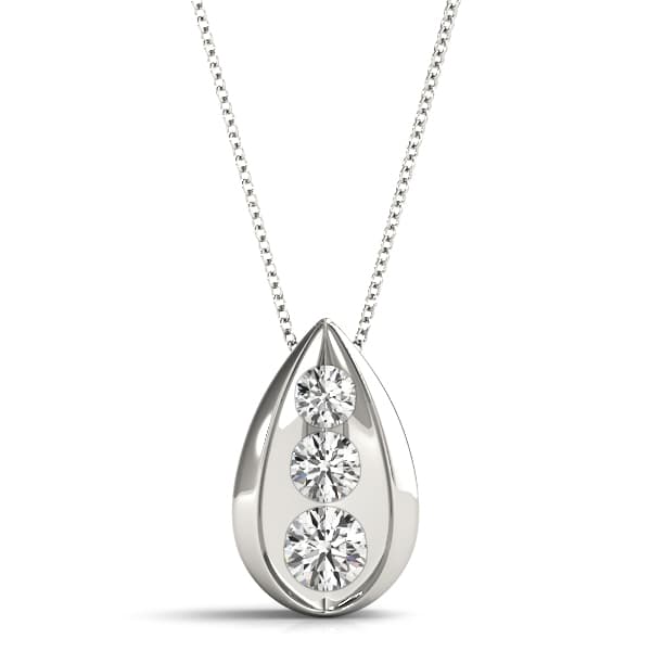 Pendants 3 Stone — 1/2 CT — View 1