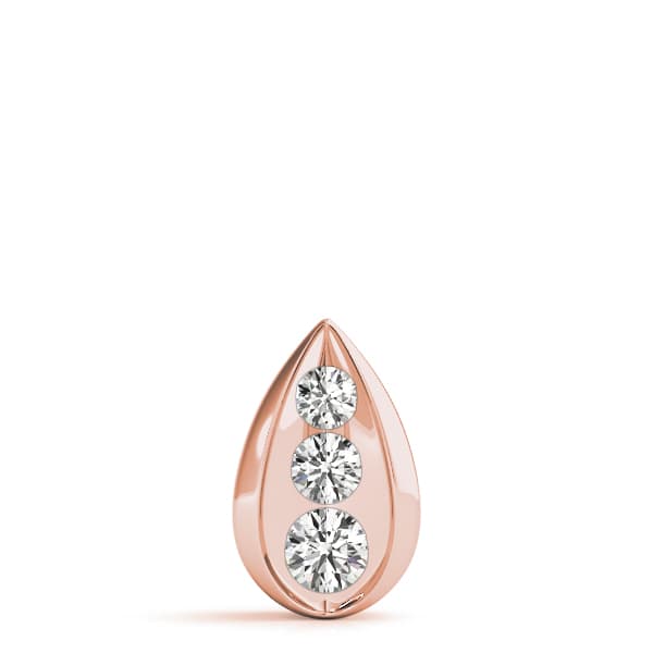3 Stone Pendant (1/2 ct. tw.), On hand view in rose gold