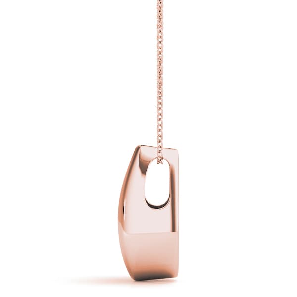 3 Stone Pendant (1/2 ct. tw.), Side view in rose gold