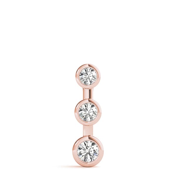 3 Stone Pendant (1/2 ct. tw.), On hand view in rose gold