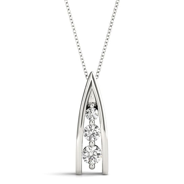 Pendants 3 Stone — 1/2 CT — View 1