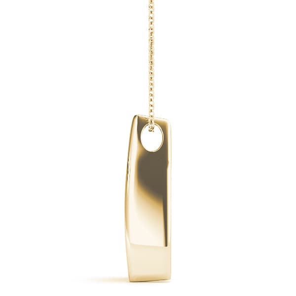 3 Stone Pendant (0.45 ct. tw.), Side view in yellow gold