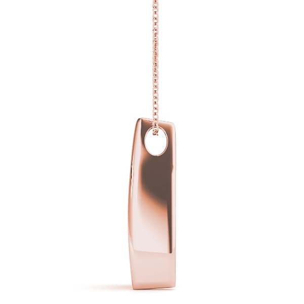 3 Stone Pendant (1/3 ct. tw.), Side view in rose gold