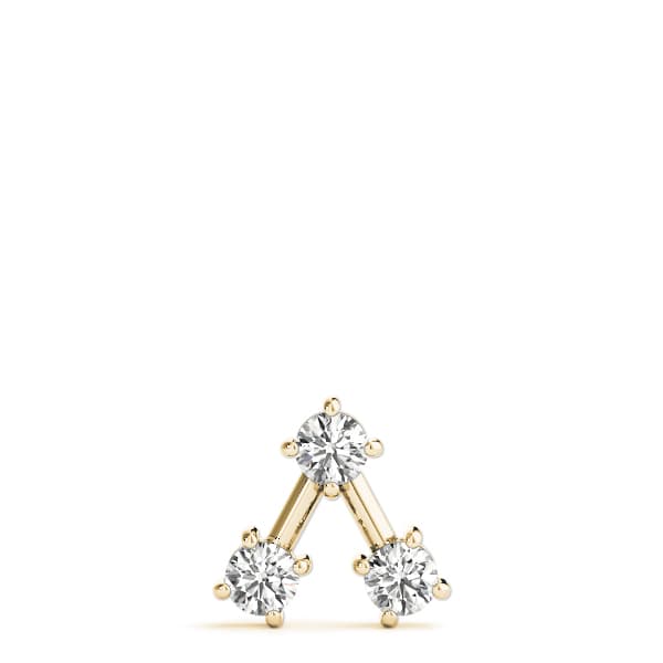 3 Stone Pendant (0.48 ct. tw.), On hand view in yellow gold