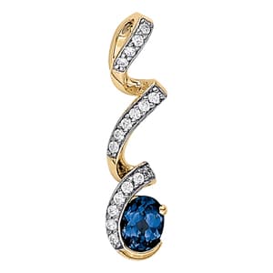 Pendants Color Oval — White Gold
