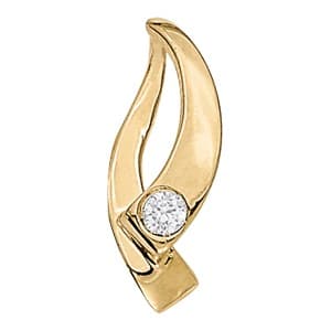 Pendants Solitaires — White Gold