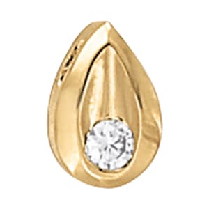 Solitaire Color Pendant — White Gold